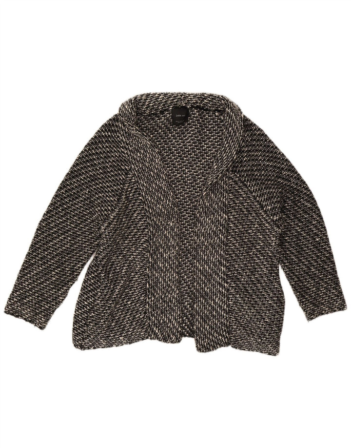Maglione cardigan oversize da donna Zara UK 14 Grigio medio screziato