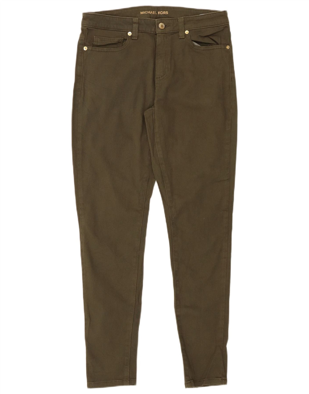 MICHAEL KORS Pantaloni casual skinny da donna US 8 medi W28 L29 Cachi