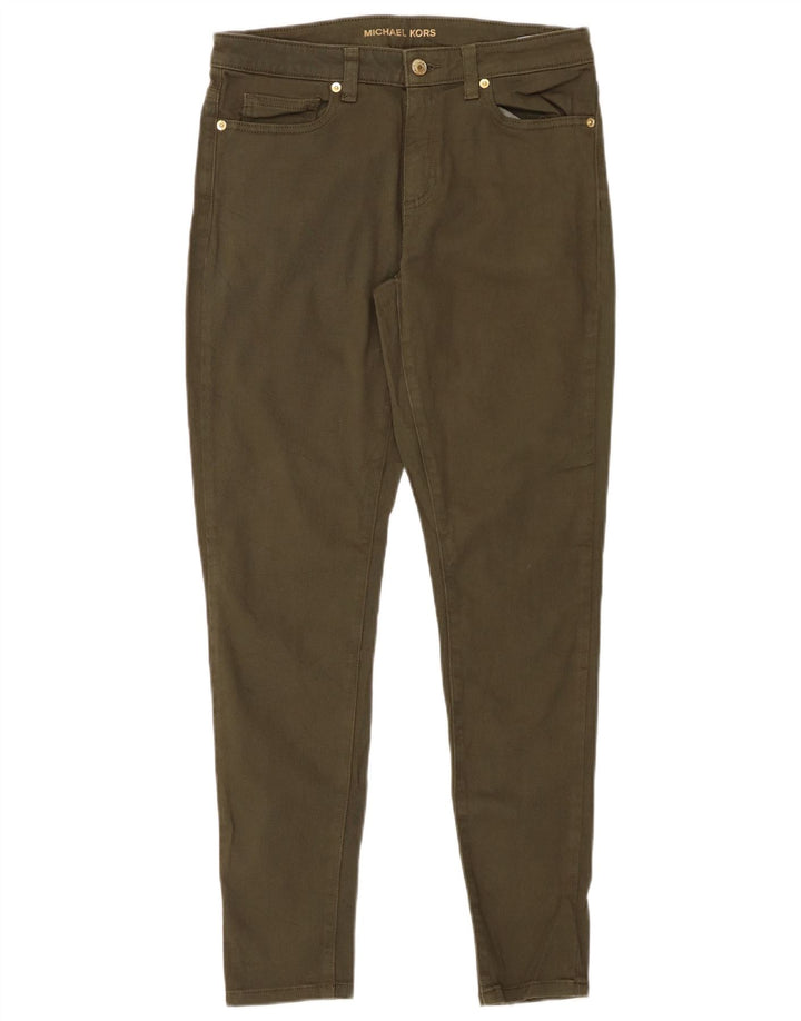 MICHAEL KORS Pantaloni casual skinny da donna US 8 medi W28 L29 Cachi