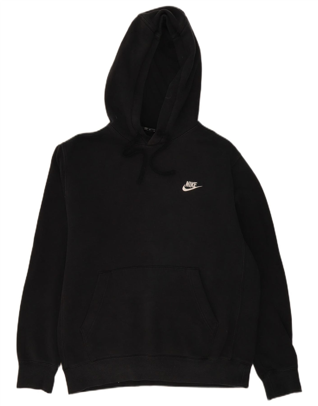 Felpa con cappuccio da uomo NIKE, cotone nero medio