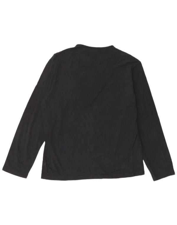 FRED PERRY Top da uomo a maniche lunghe XL in cotone nero