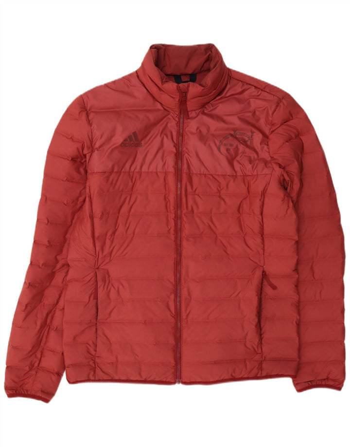 Giacca imbottita Adidas Munster Rugby da uomo UK 40 Large Bordeaux Poliestere