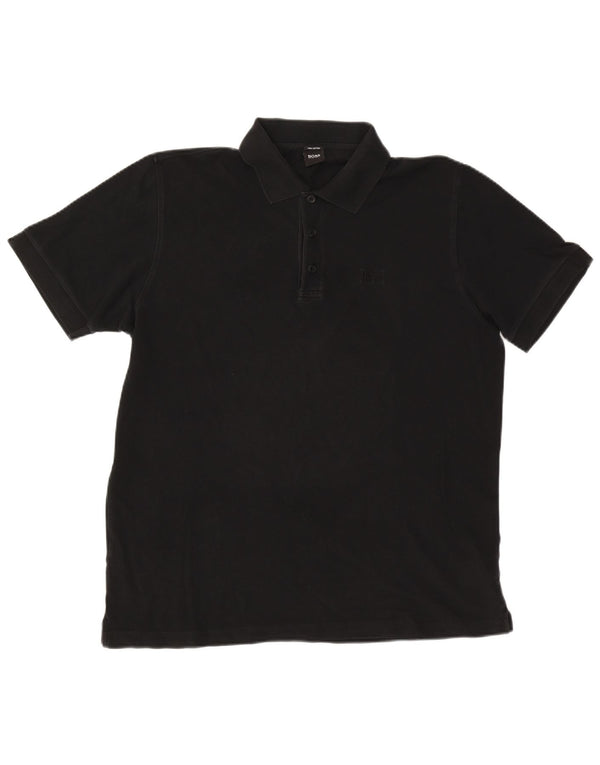 Polo da uomo Hugo Boss XL in cotone nero