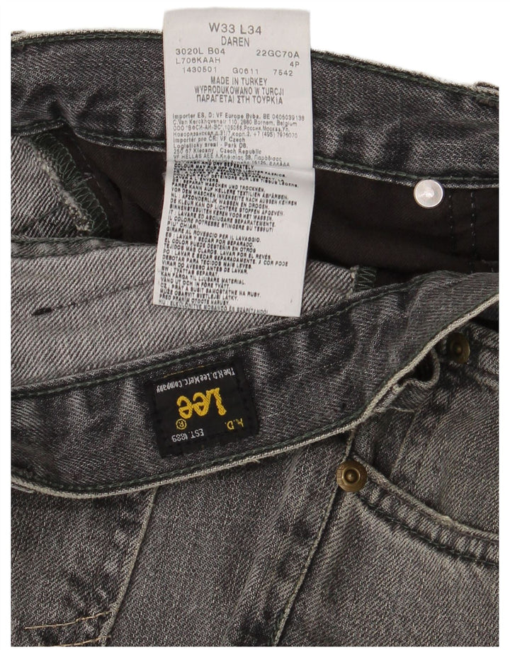 Jeans dritti da uomo LEE Daren W33 L34 cotone grigio