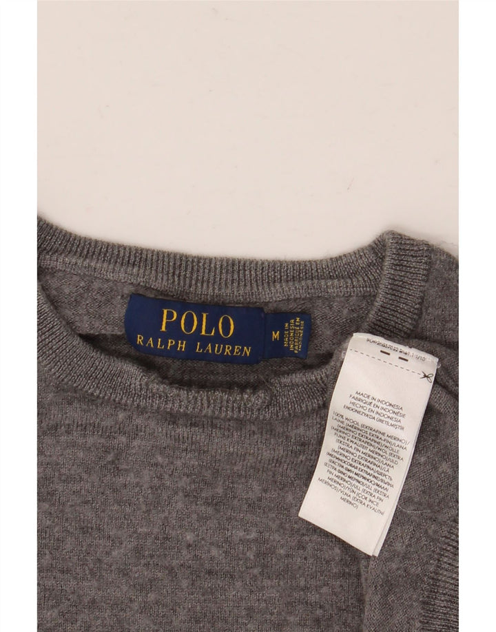 Polo Ralph Lauren Maglione girocollo da uomo in lana grigio medio