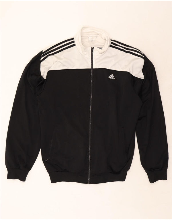 Giacca da tuta da uomo Adidas UK 48/50 XL Poliestere color block nero