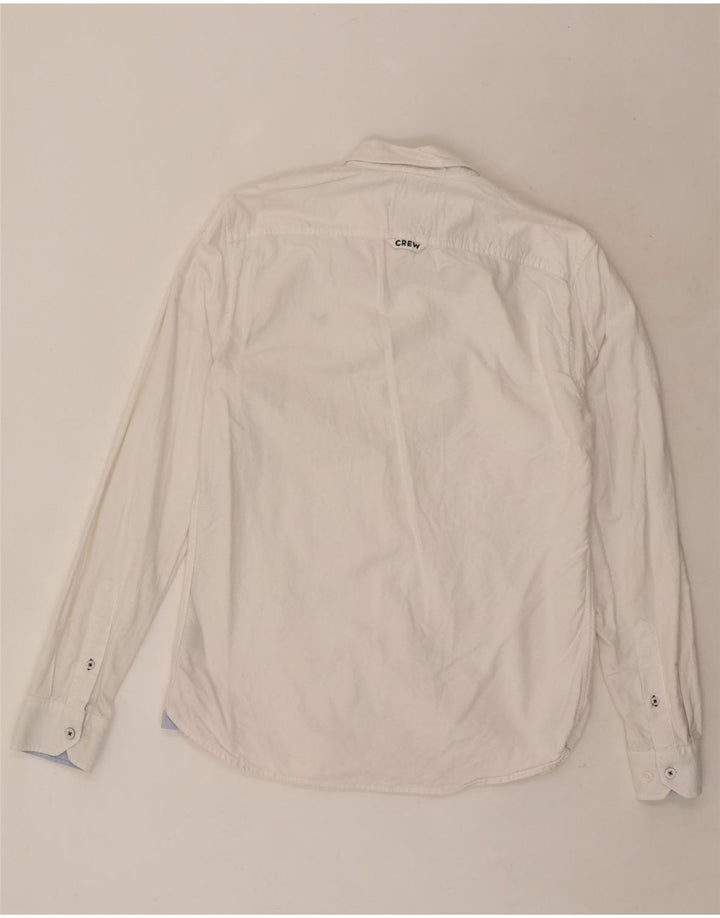 Crew Clothing Camicia slim fit da uomo piccola in cotone bianco