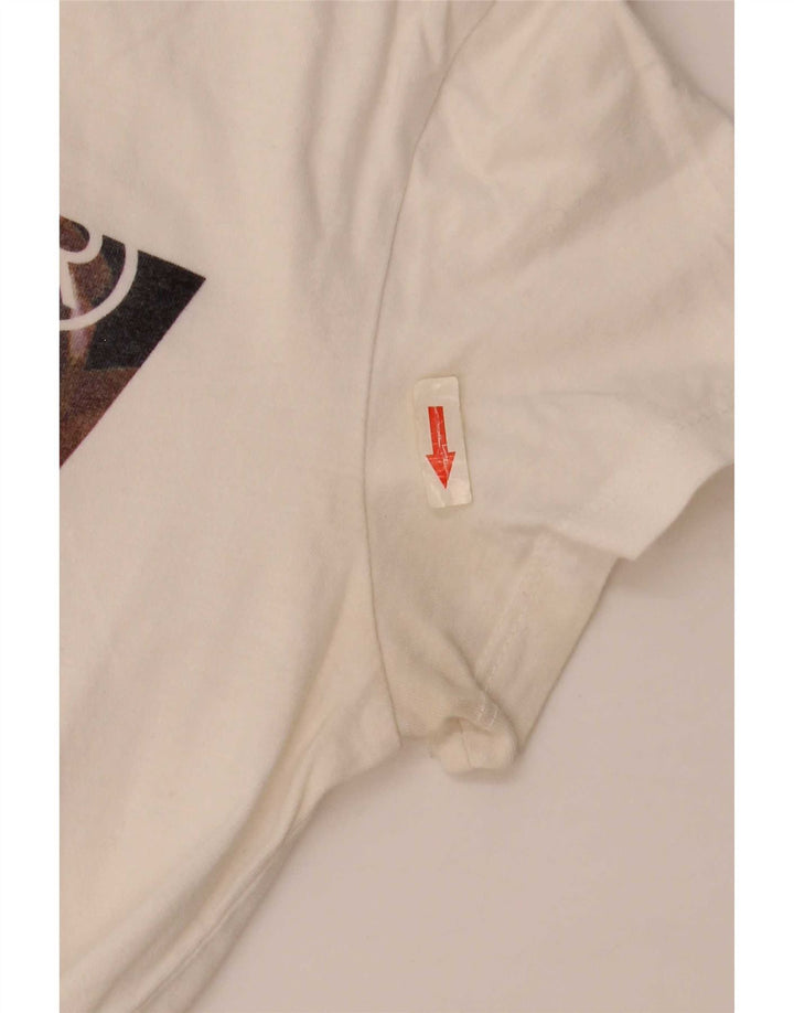 T-shirt grafica da donna Levi's Top UK 10 piccola bianca