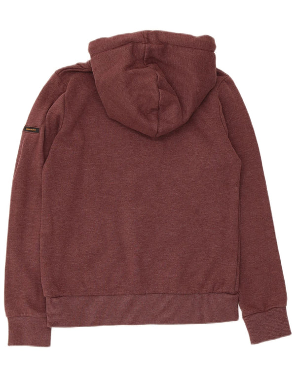 Felpa con cappuccio grafica da donna Superdry UK 8 Small in cotone marrone