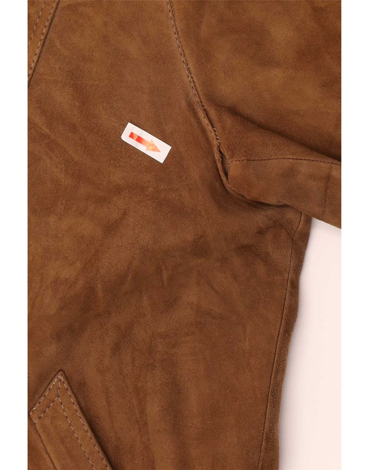 Giacca vintage in pelle scamosciata da uomo IT 48 Beige medio