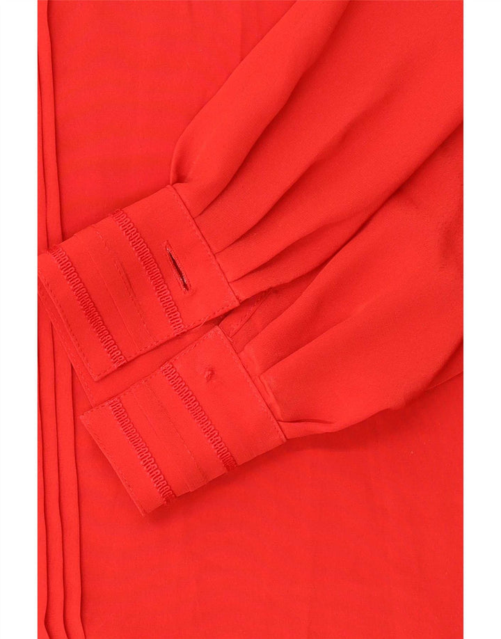 Camicia camicia vintage da donna IT 48 XL Rosso Poliestere