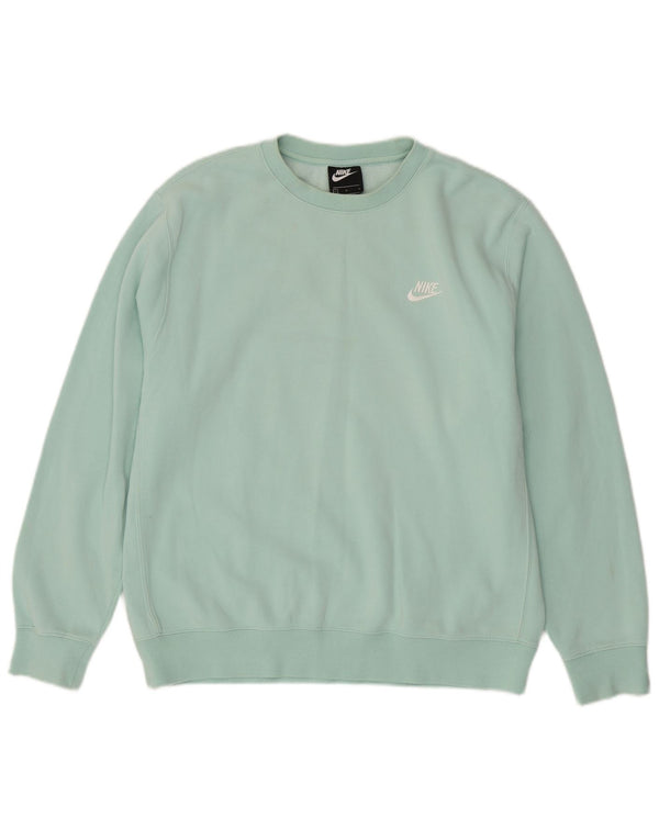 Felpa oversize da donna Nike Jumper UK 16 Large Green Cotton
