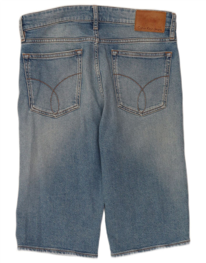 Pantaloncini di jeans slim da donna Calvin Klein W31 cotone blu medio