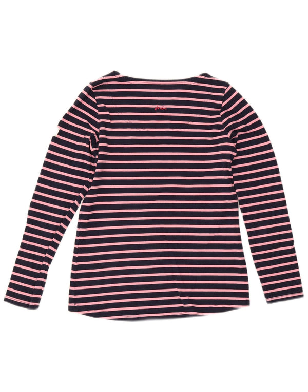 Joules Top da donna a maniche lunghe UK 8 Small in cotone a righe blu navy