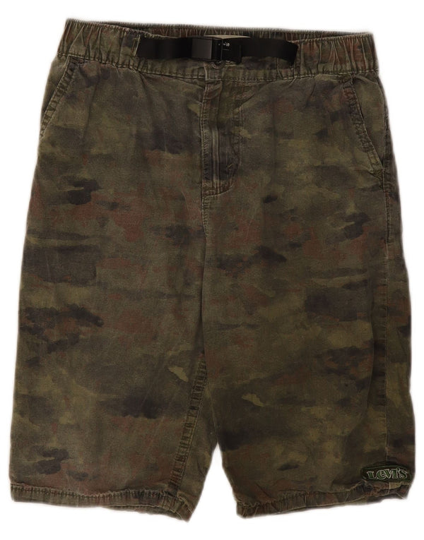 Levi's Boys Chino Shorts 12-13 Years Large W28 Khaki Camouflage Cotton