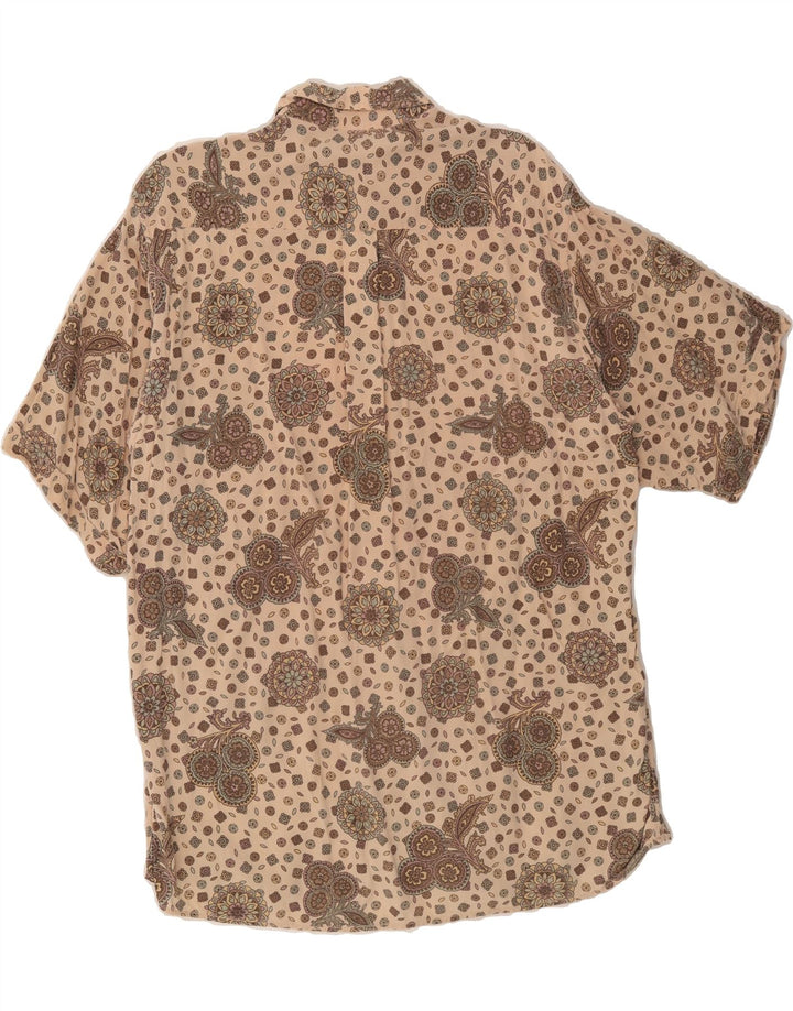 MARTIN'O Mens Short Sleeve Shirt XL Beige Paisley Vintage Martin'o and Second-Hand Martin'o from Messina Hembry 