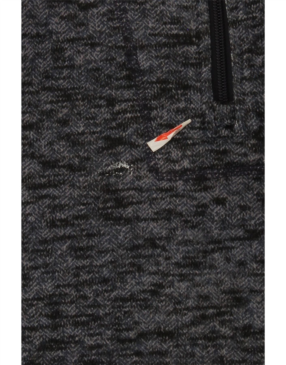 Felpa da uomo con collo con zip Weird Fish, poliestere chiazzato blu medio