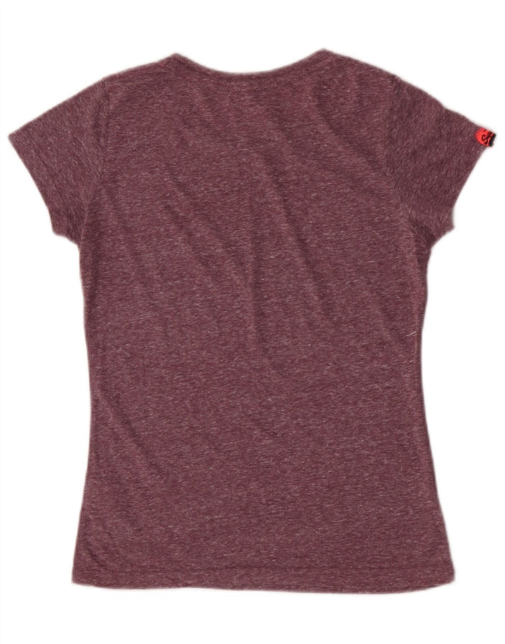 T-shirt grafica da donna Superdry Top UK 10 Small Viola Poliestere