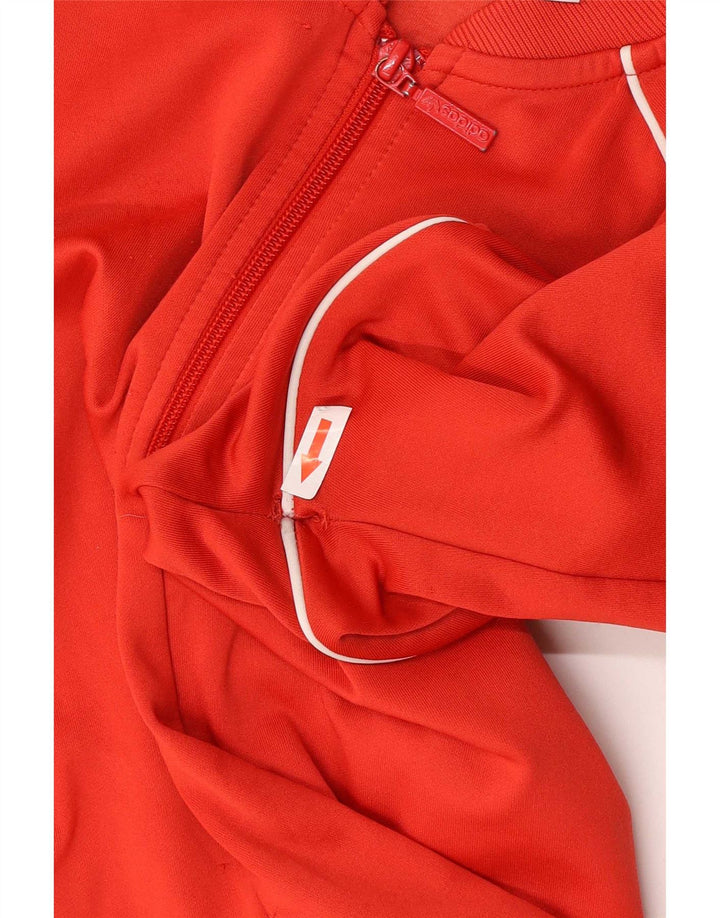 Giacca da ginnastica da donna Adidas UK 12 Medium Red Cotton
