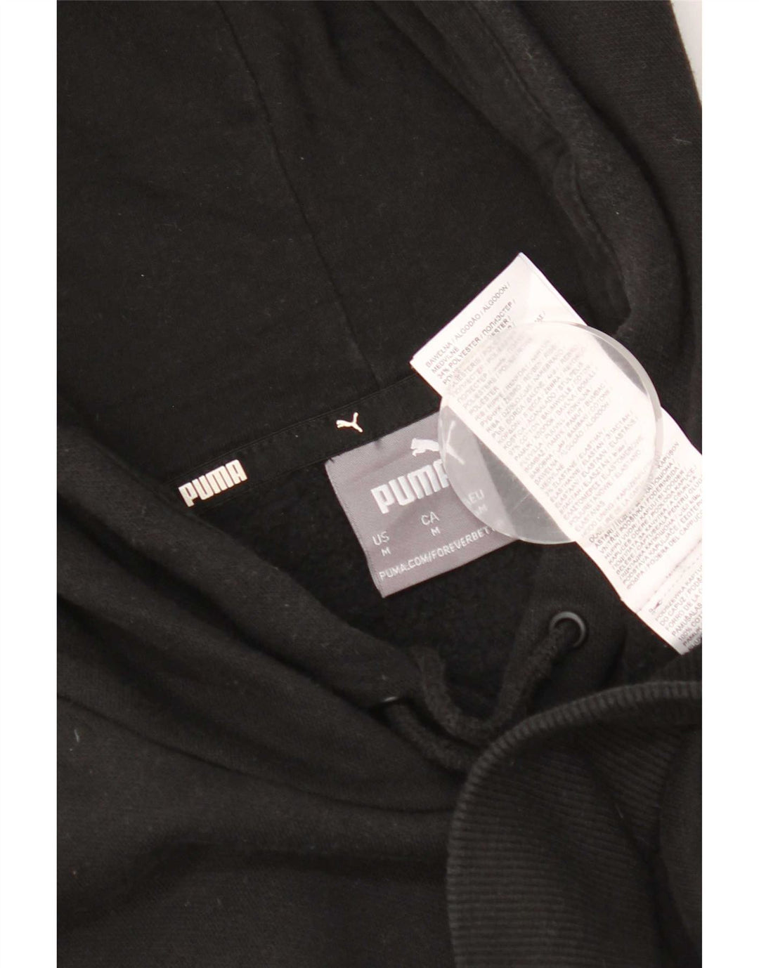 Felpa con cappuccio grafica da uomo Puma, cotone nero medio
