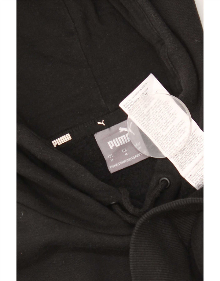 Felpa con cappuccio grafica da uomo Puma, cotone nero medio