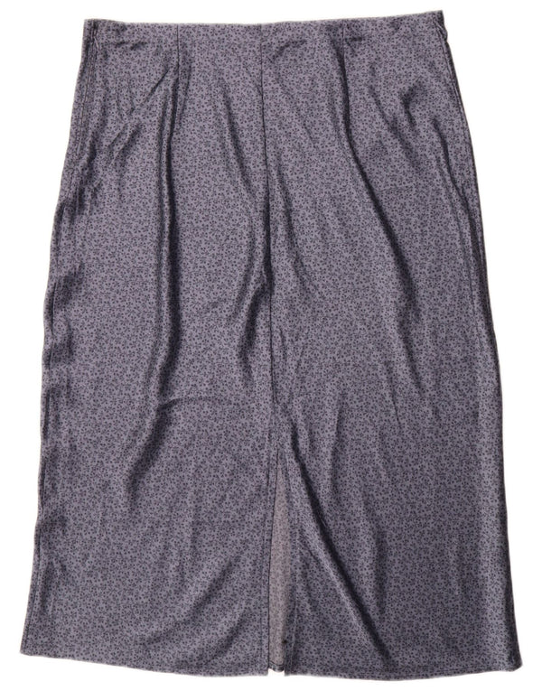 Gonna longuette a vita alta da donna HOLLISTER XL W34 poliestere floreale blu