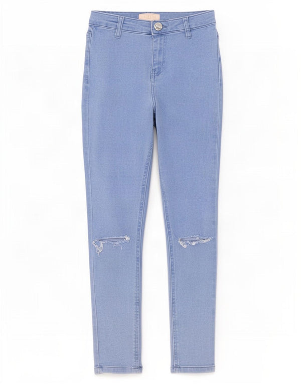 Jeans skinny effetto invecchiato per ragazze Lipsy 10-11 anni W24 L24 cotone blu