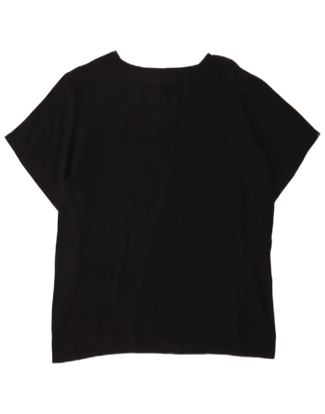 Camicetta vintage da donna Top UK 16 grande seta nera