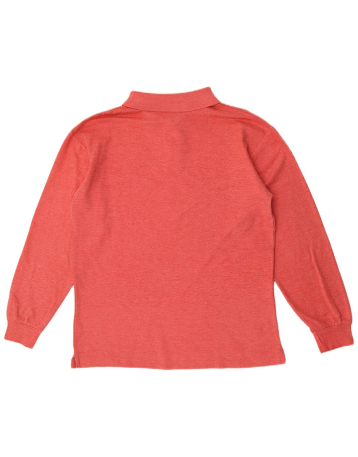 Polo da uomo a maniche lunghe Fila IT 50 rosso medio in cotone