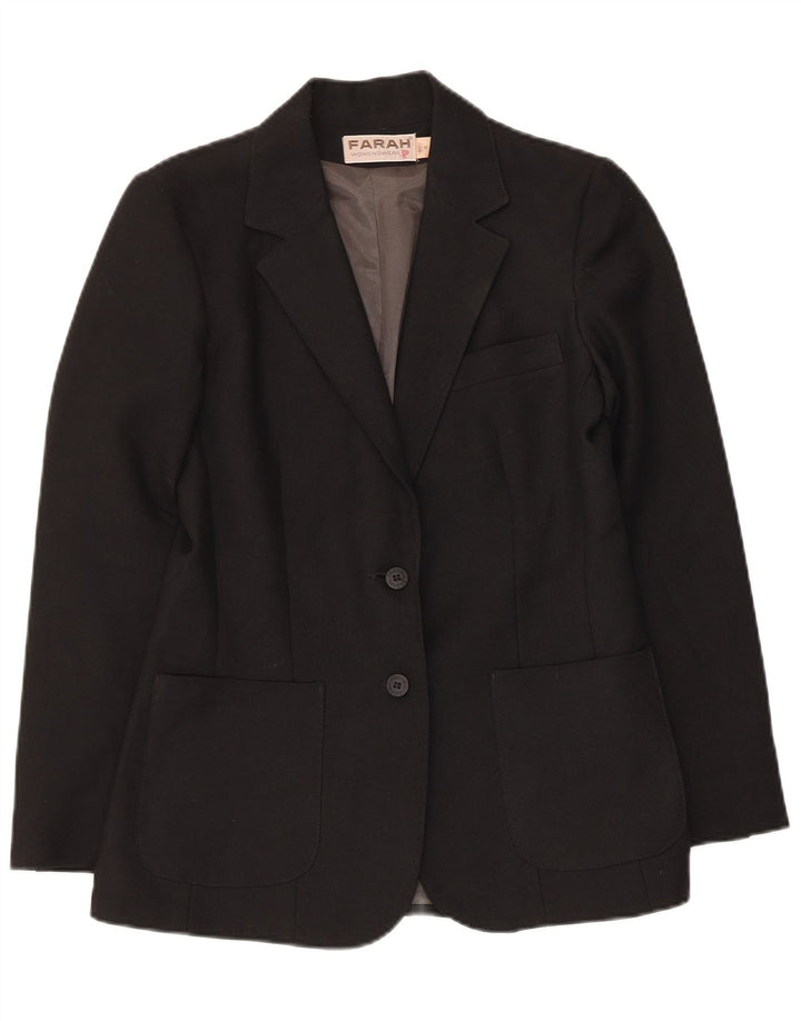 Giacca blazer a 2 bottoni da donna Farah UK 6 XS nera