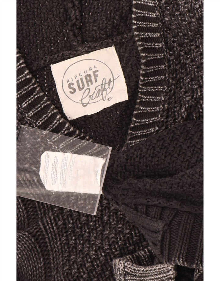 Maglione con cappuccio da uomo Rip Curl in cotone grigio medio