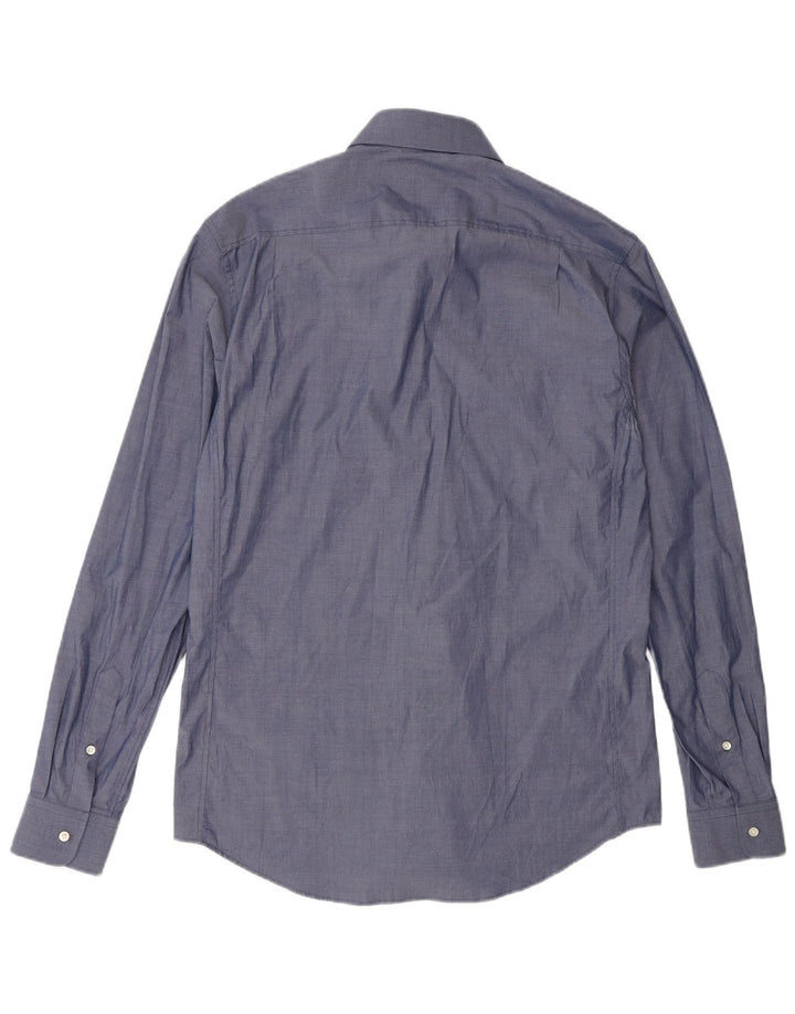 Camicia da uomo Reiss in cotone blu navy medio