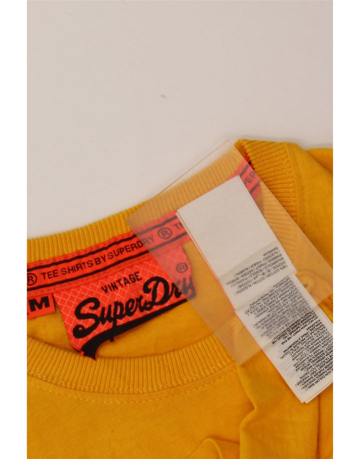 T-shirt grafica da uomo Superdry Top in cotone giallo medio