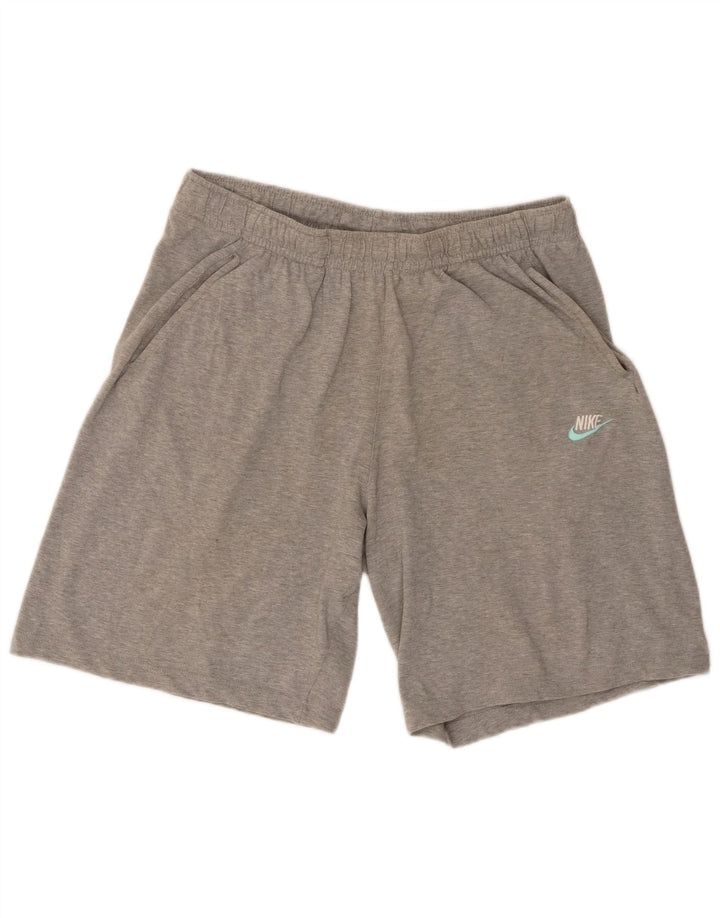 Pantaloncini sportivi da uomo Nike Large in cotone chiazzato grigio