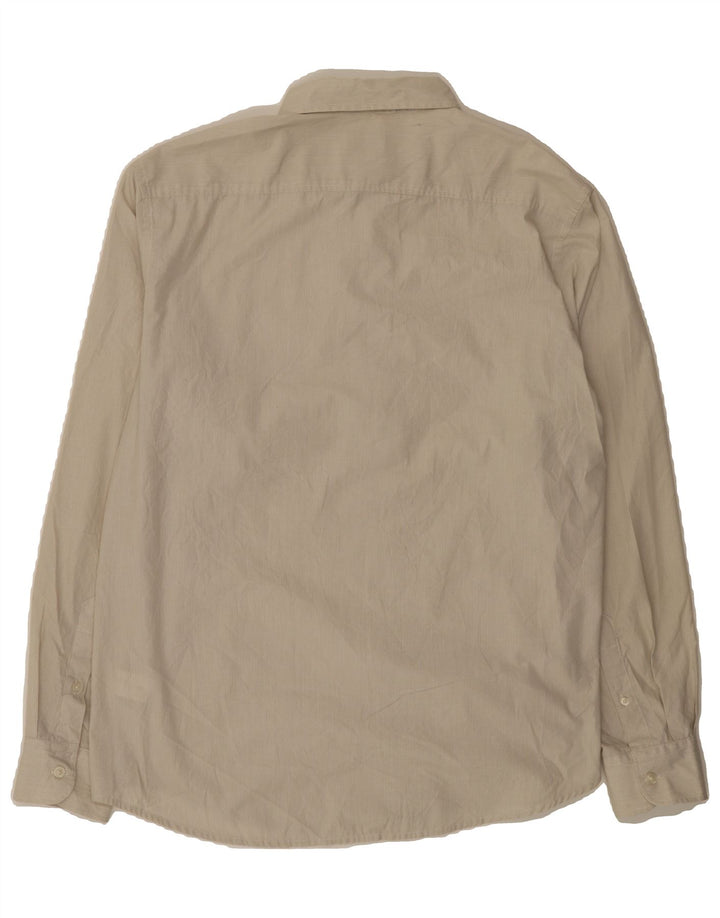 DOCKERS Mens Shirt Large Beige Pinstripe Cotton Vintage Dockers and Second-Hand Dockers from Messina Hembry 