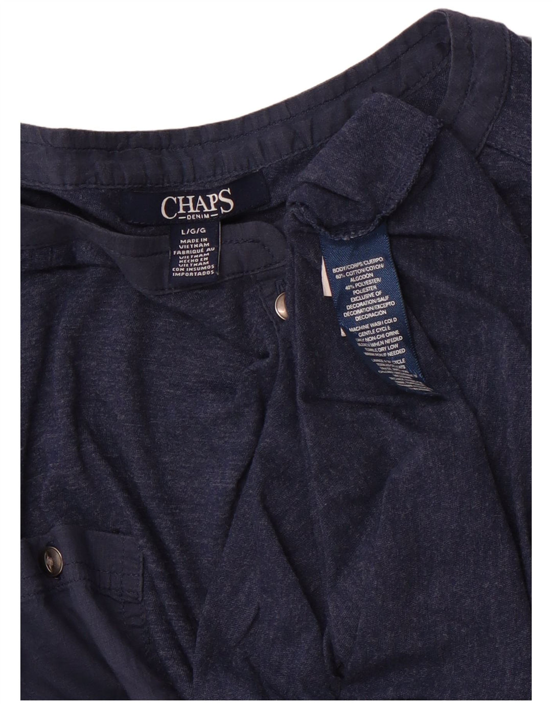 Top da donna a maniche lunghe CHAPS UK 16 grande in cotone blu navy