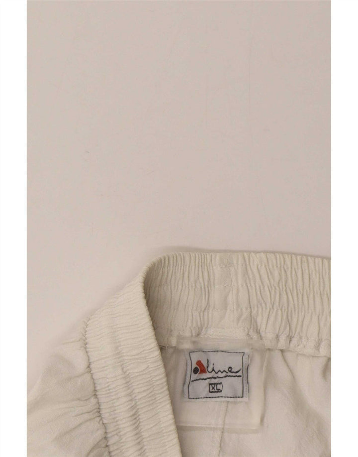 Pantaloncini sportivi vintage da uomo XL color bianco bianco