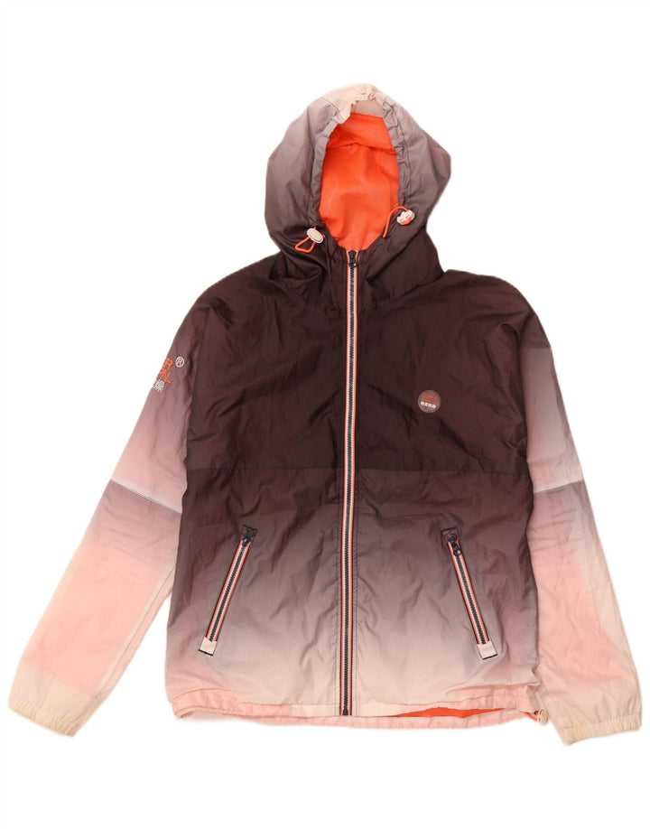 Giacca a vento da donna Windcagoule SUPERDRY UK 16 grande grigia