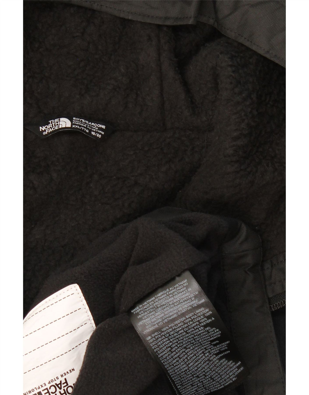 Giacca a vento con cappuccio THE NORTH FACE per ragazzi 15-16 anni 2XL Nera