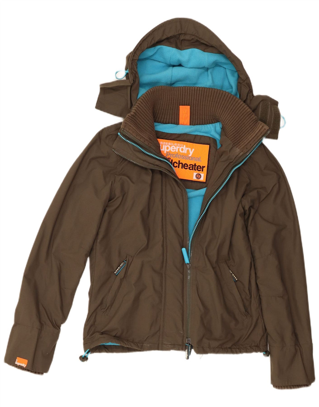 Giacca a vento con cappuccio da donna Superdry The Windcheater UK 10 Small Khaki