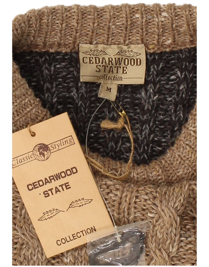 CEDARWOOD STATE Mens Crew Neck Jumper Sweater Medium Multicoloured