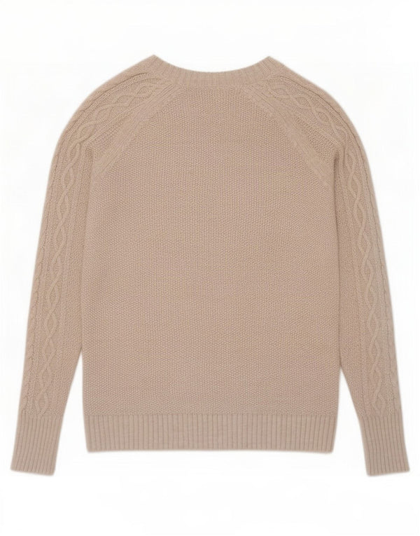 Maglione maglione con scollo a barca da donna Gap UK 12 Cotone beige medio