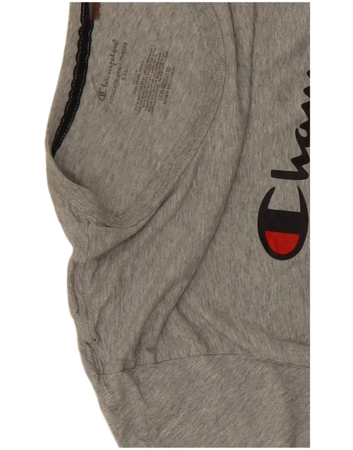 T-shirt grafica da uomo Champion Top 2XL cotone grigio