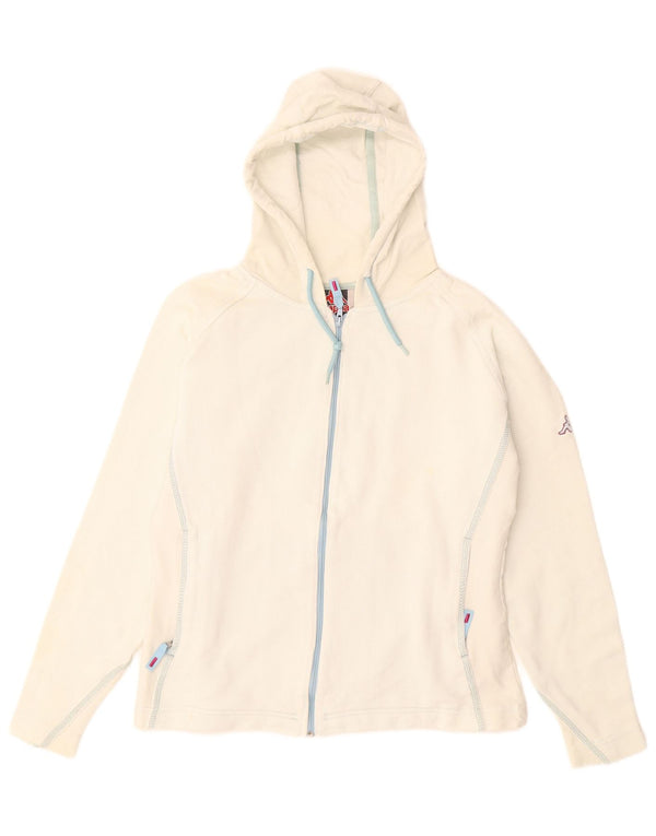 Maglione con cappuccio e zip da donna KAPPA UK 14 Medio Bianco