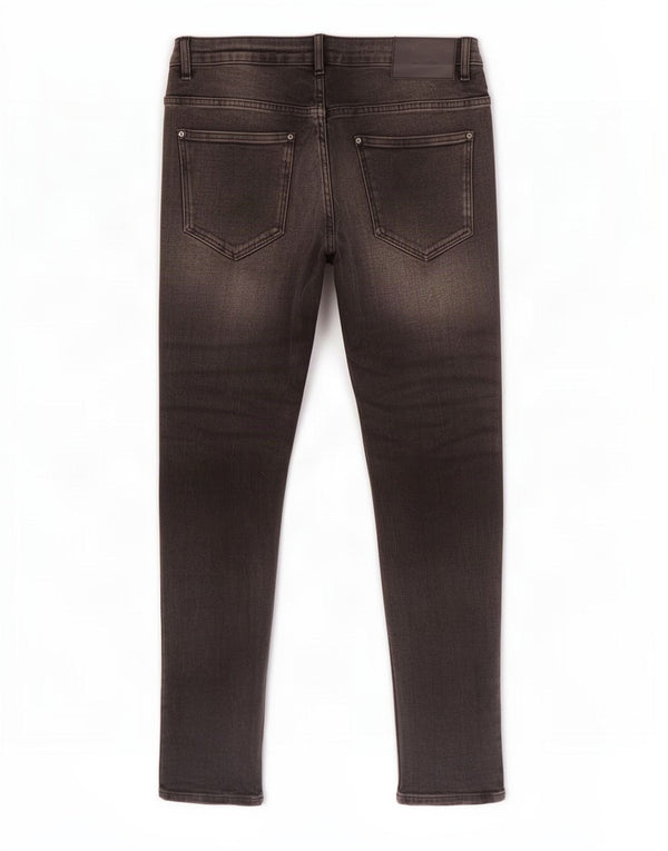 Jeans skinny effetto invecchiato da uomo Zara EU 42 Large W32 L32 cotone nero