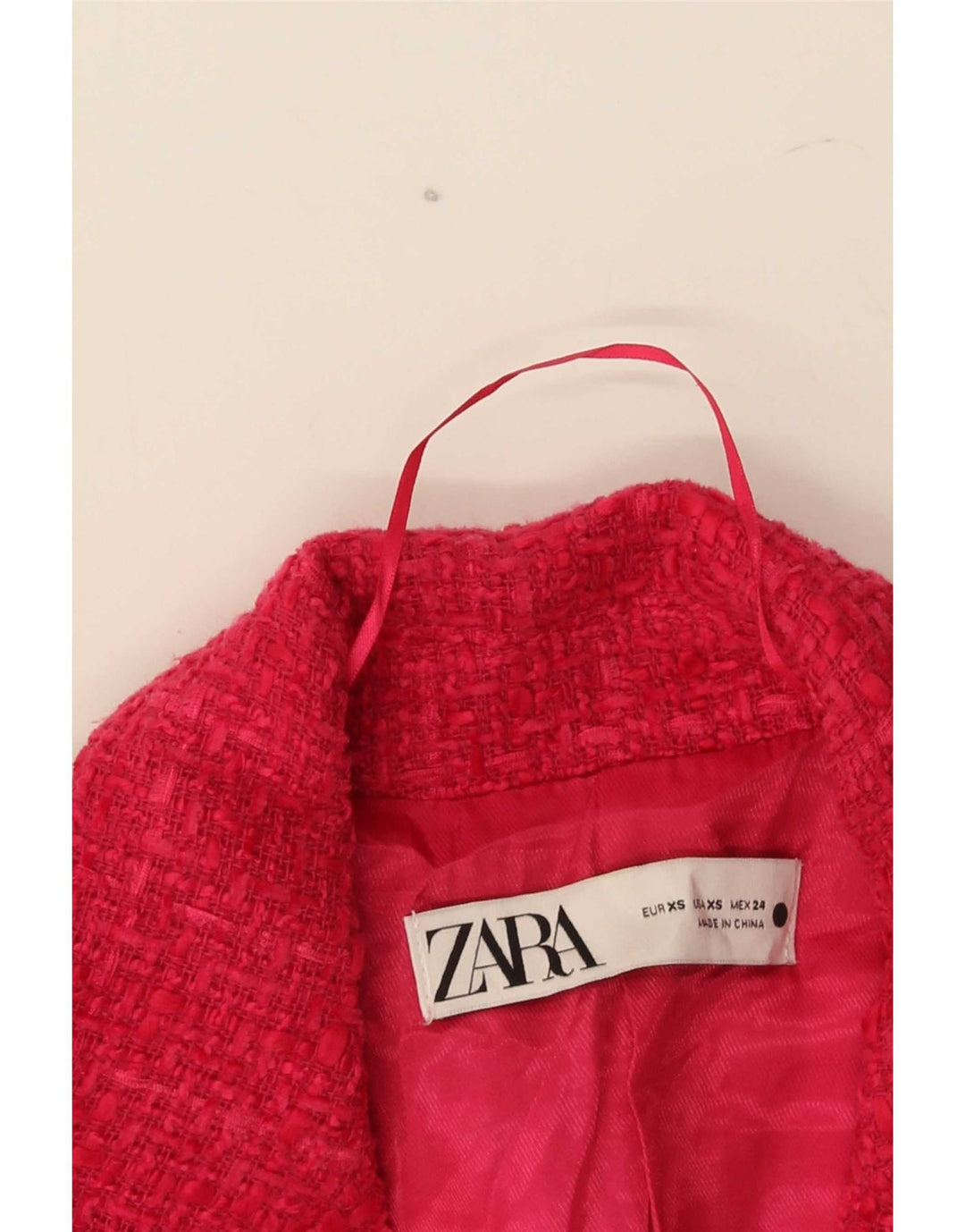 Giacca blazer doppiopetto da donna Zara UK 6 XS rosa a quadri
