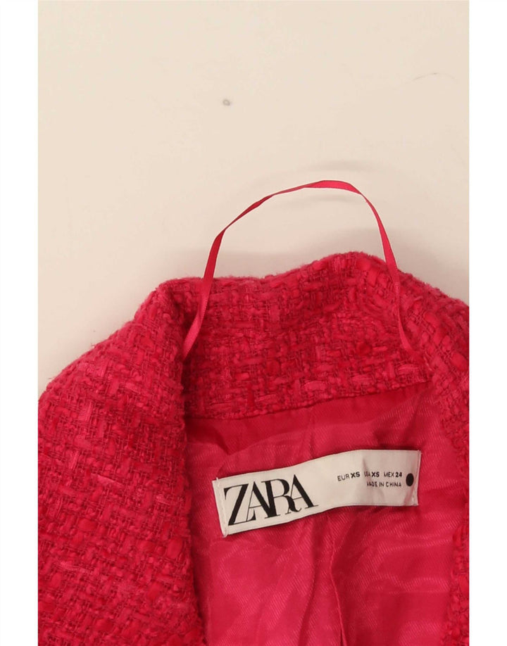 Giacca blazer doppiopetto da donna Zara UK 6 XS rosa a quadri
