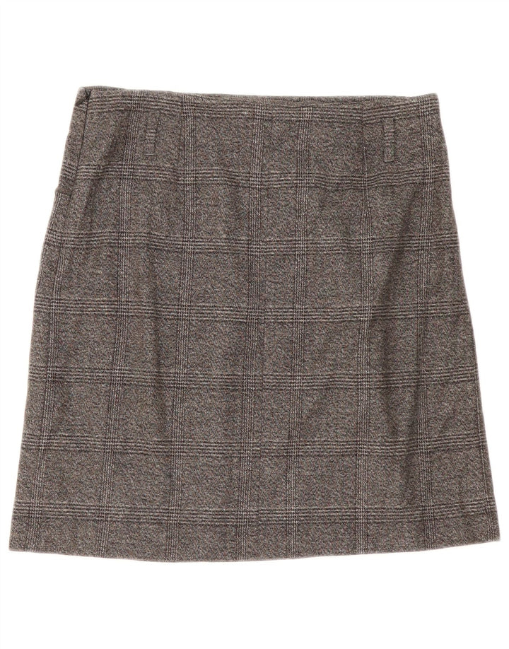 Gonna dritta da donna Zara media W28 poliestere scozzese grigio