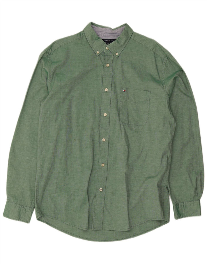 Camicia da uomo Tommy Hilfiger Classic Fit grande cotone verde