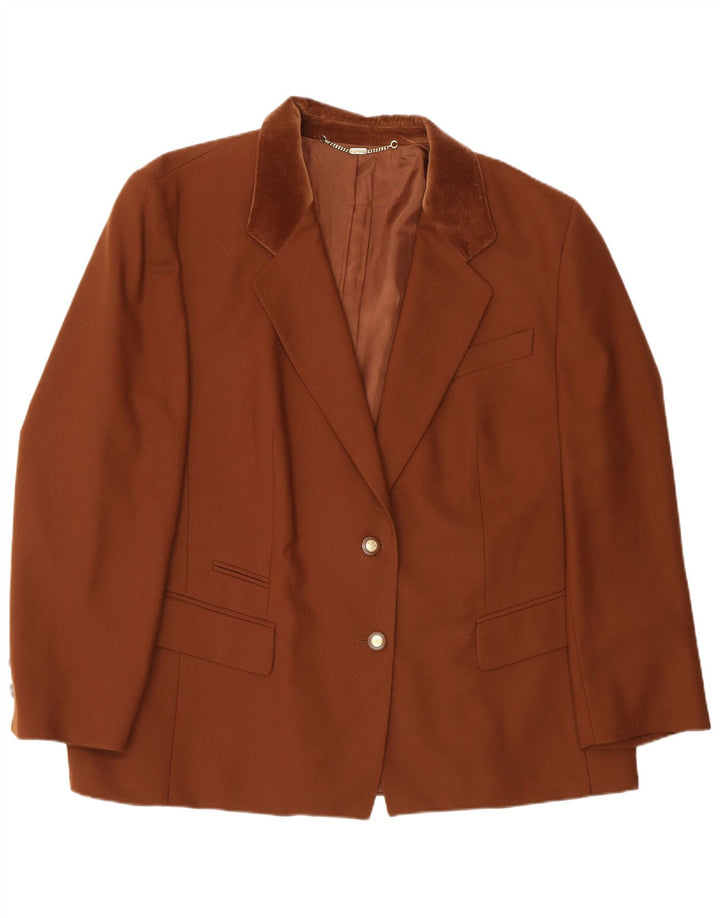 Giacca blazer da donna a 2 bottoni Basler EU 48 2XL cotone marrone
